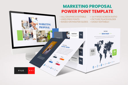 Marketing Proposal Power Point Template, 10876, Business — PoweredTemplate.com