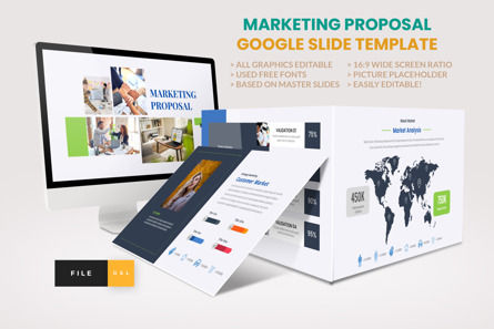 Marketing Proposal Google Slide Template, Theme Google Slides, 10877, Business — PoweredTemplate.com