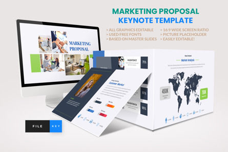 Marketing Proposal Keynote Template, Keynote Template, 10878, Business — PoweredTemplate.com