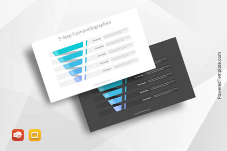 5-Step Funnel Infographics, Gratis Tema de Google Slides, 10880, Modelos de negocios — PoweredTemplate.com