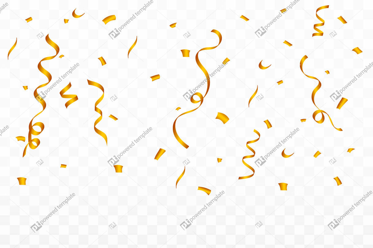 Party Confetti and Ribbon Falling Vector