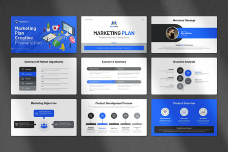 Marketing Plan Google Slides Template, Slide 2, 10881, Business — PoweredTemplate.com