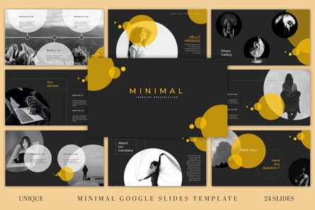 Black Yellow Minimal Creative Google Slides Presentation Template, Google幻灯片主题, 10883, 商业 — PoweredTemplate.com