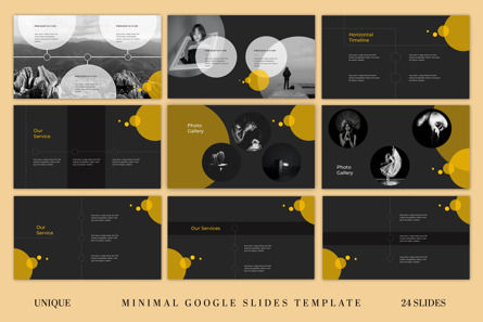 Black Yellow Minimal Creative Google Slides Presentation Template, Dia 3, 10883, Bedrijf — PoweredTemplate.com
