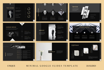 Clean Black Google Slides Template, Diapositiva 3, 10884, Negocios — PoweredTemplate.com